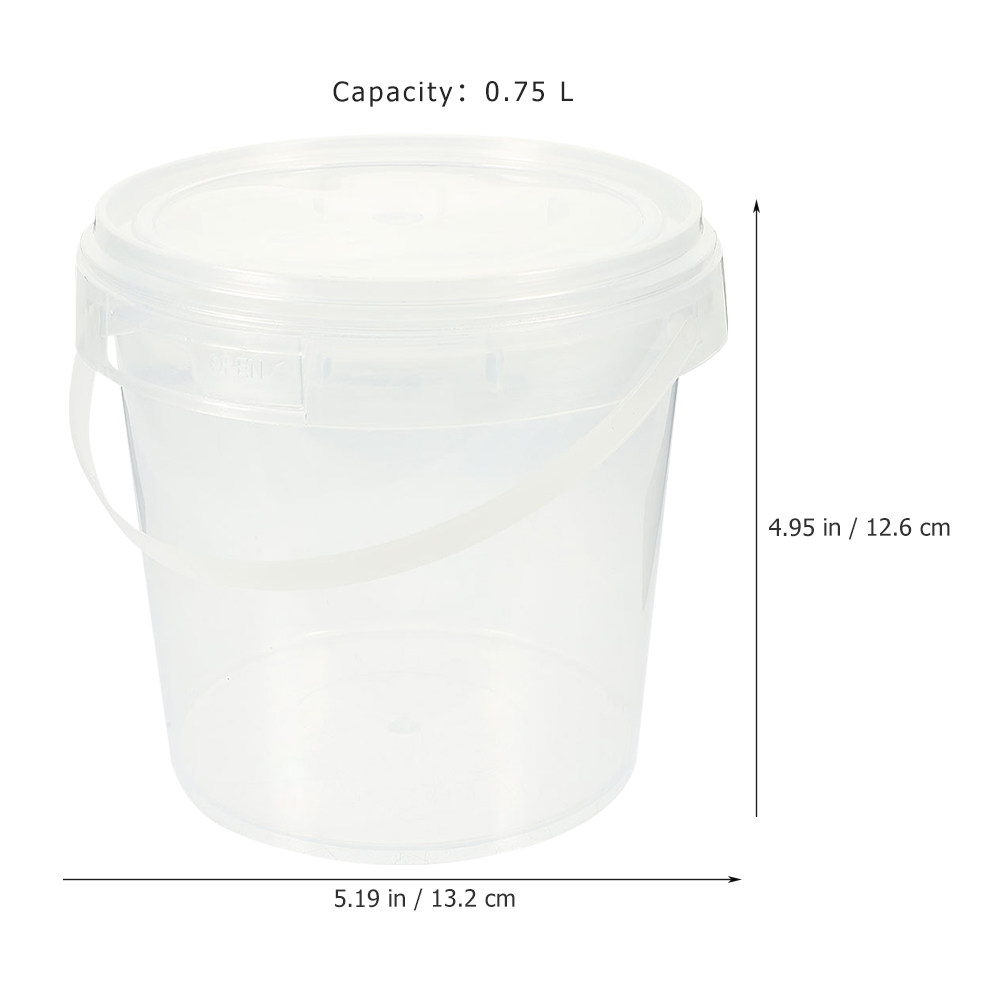 透明プラスチック製のフード収納バケツ6個セット。蓋と持ち手付 - Meal Prep With Rice のレビューと価格