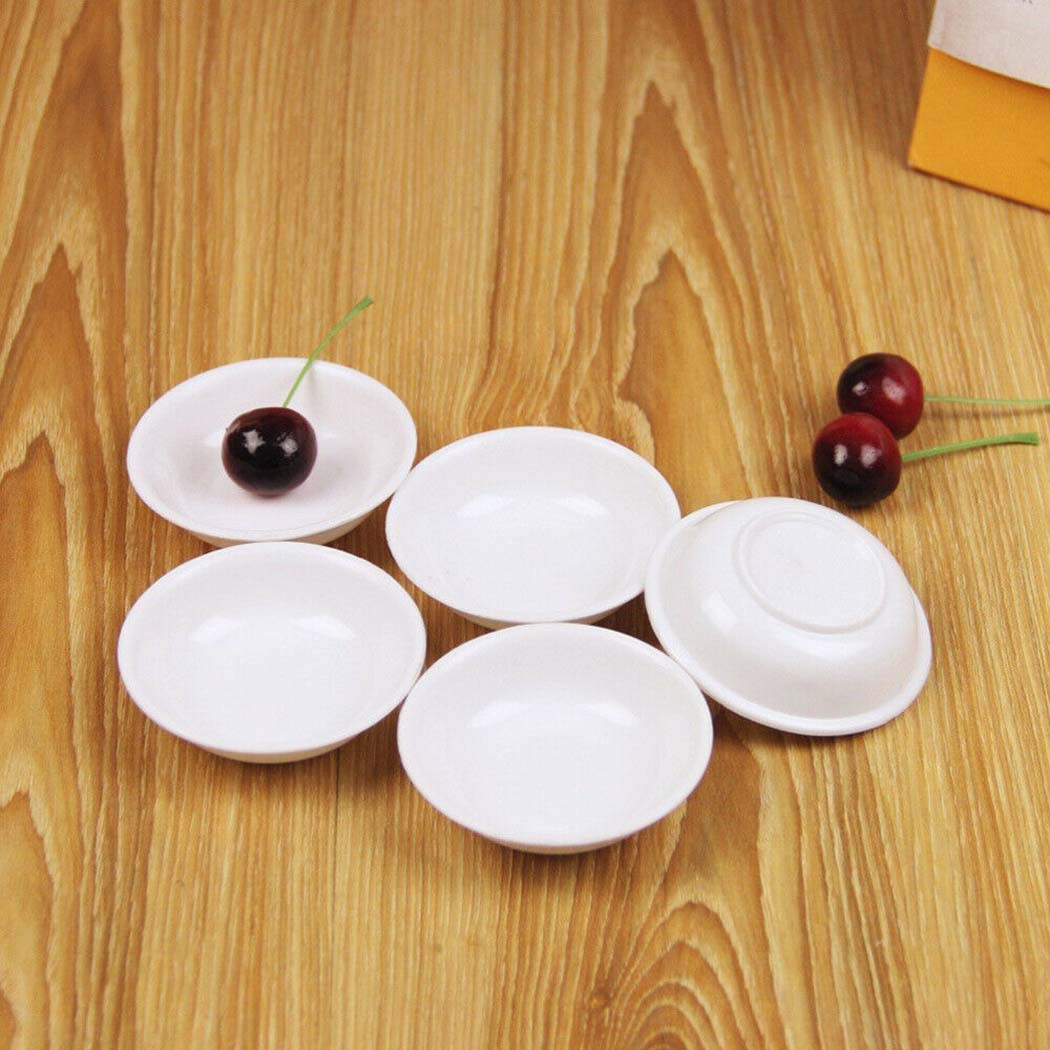 5 個の白いプラスチックソース皿食品浸漬ボウル壊れにくい調味 - Sauce Dipping Cup のレビューと価格
